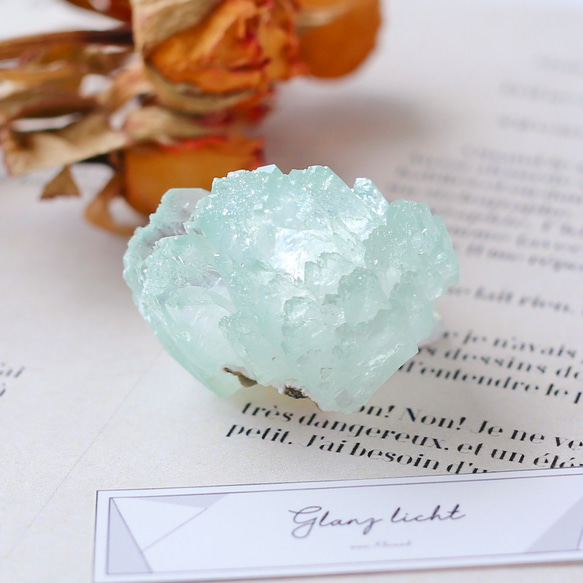 希少なグリーンアポフィライト 魚眼石 キラキラ