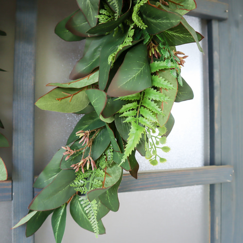 幸せを呼ぶ♡馬蹄型 ドライフラワーリース ユーカリ インテリア