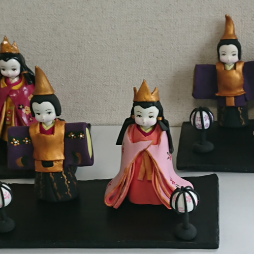 クレイアート 置物 思わず言ってしまう、可愛い！！ おひな様 ひな人形