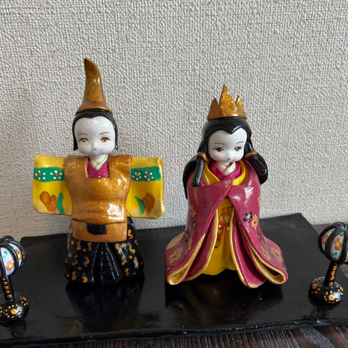 E-壁 昭和レトロ クレイアート 妖精のフィギュア 置物 ハンドメイド E