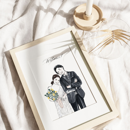 似顔絵オーダー ウェルカムボード 結婚祝い 結婚式 仮装 似顔絵オーダー ウェルカムボード 結婚祝い 結婚式 仮装