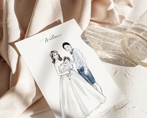 プレゼント 結婚祝 イラストによる「文字絵」のウェルカムボード 贈り物 81873648f0dd686664aaefa8c461c0 尾鰭堂 ウェルカムボード