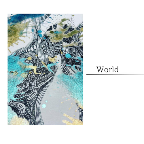 #59 抽象画 原画 はがき ART #59 抽象画 原画 はがき モダン