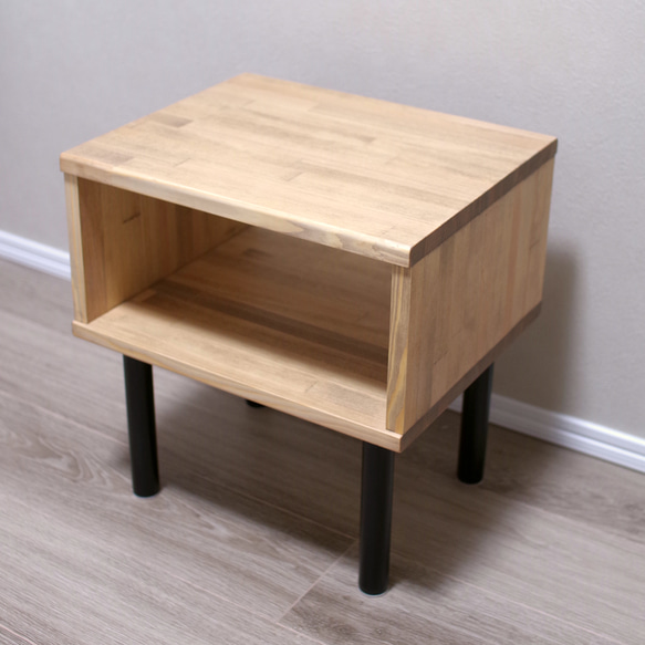 箱型 サイドテーブル シンプル ナイトテーブル 5枚目の画像