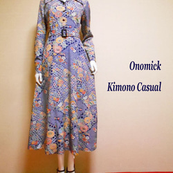 オープンカラー着物ドレス Kimono Dress LO-429/S 18枚目の画像