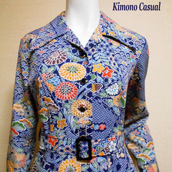 オープンカラー着物ドレス Kimono Dress LO-429/S 16枚目の画像