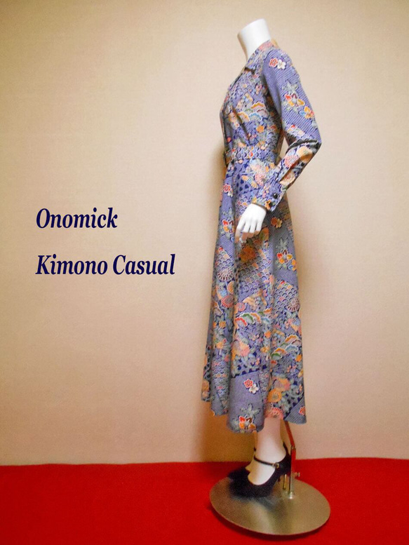 オープンカラー着物ドレス Kimono Dress LO-429/S 12枚目の画像