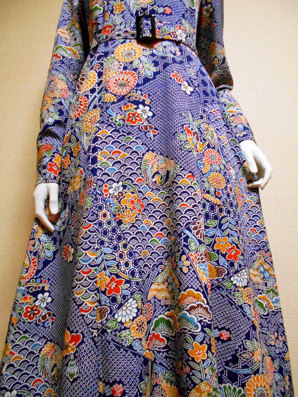 オープンカラー着物ドレス Kimono Dress LO-429/S 17枚目の画像