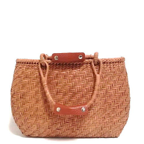 山葡萄バッグ楕円高級極細ニ本飛び編み かごバッグ 山葡萄バッグ魅力