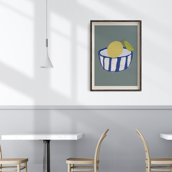 食べ物の抽象画のポスター　/ i1313 / レモン、アボカド、バナナなど　モダンアート 7枚目の画像