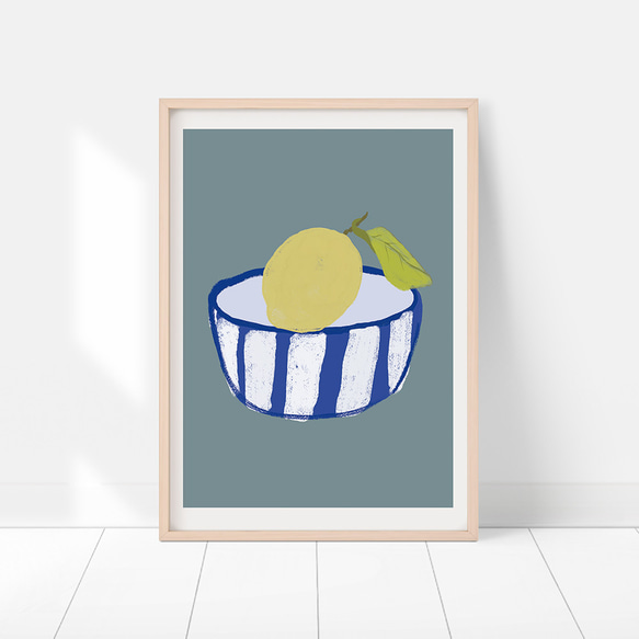 食べ物の抽象画のポスター　/ i1313 / レモン、アボカド、バナナなど　モダンアート 12枚目の画像