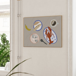 食べ物の抽象画のポスター　/ i1310 / レモン、アボカド、バナナなど　モダンアート 7枚目の画像