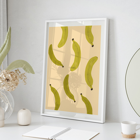 食べ物の抽象画のポスター　/ i1307 / レモン、アボカド、バナナなど　モダンアート 5枚目の画像