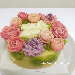 台湾カステラのフラワーケーキ（ヤグルマギク・薔薇・フェアリー)/グルテンフリー/さつま芋スイーツ　/限定品 3枚目の画像