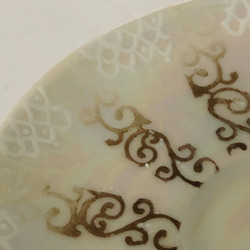 エナメルとキラキラ輝くラスター彩のデミタスカップ・茶系 8枚目の画像