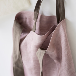 リネンのスクエアバッグ　/　square bag linen 11枚目の画像