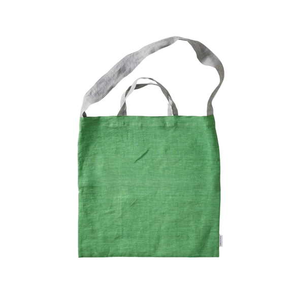 リネンのスクエアバッグ　/　square bag linen 16枚目の画像