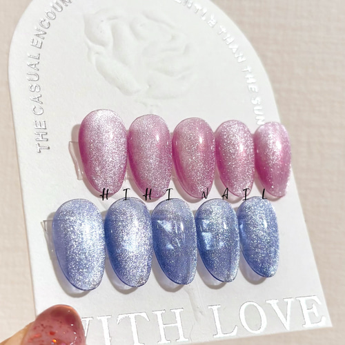 マグネットネイル 53色 ネイルチップ つけ爪 ワンホンネイル 韓国