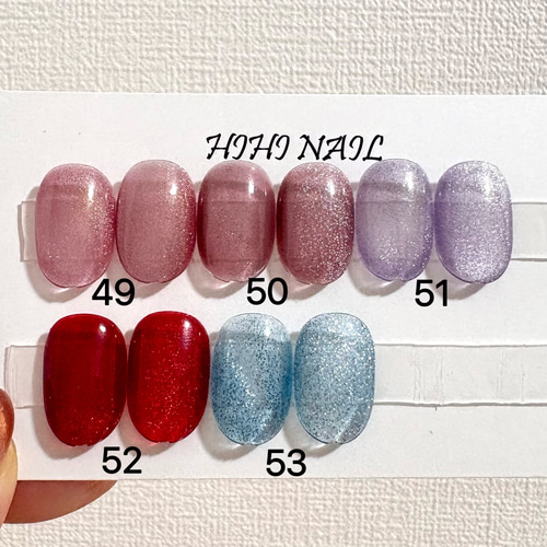 マグネットネイル 53色 ネイルチップ つけ爪 ワンホンネイル 韓国