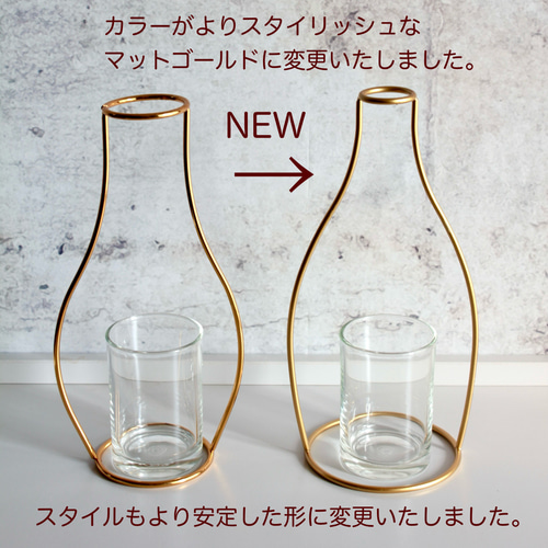 イエローラナンキュラスとティナスの造花】set男前ゴールドワイヤー