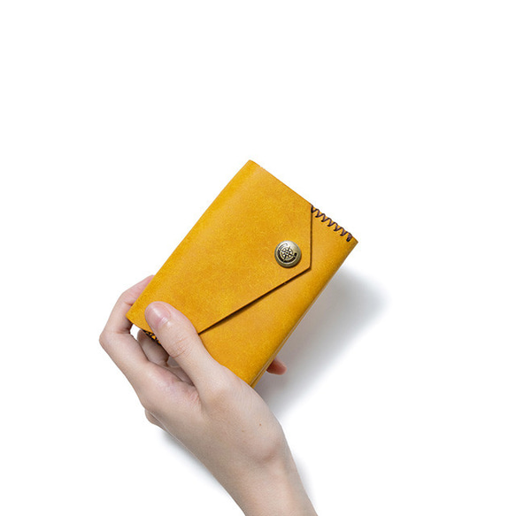 ☆ラッピング無料☆ 色鮮やかなプエブロレザー 三つ折り財布 [ブラウン