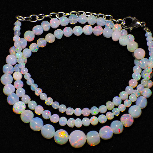 ☆エチオピアンオパール27.3ct/46cm☆ネックレス☆ナゲット1連