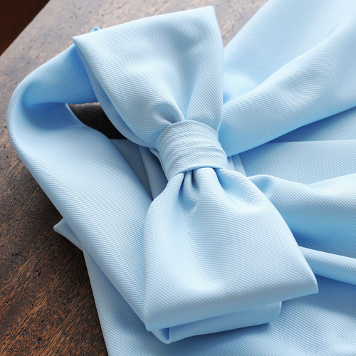 リボンベルト サッシュベルト サテンリボン ウエストリボン スカイ