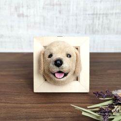 羊毛フェルト　ラブラドール　暖炉セット　美品　ハンドメイド 羊毛フェルト ラブラドールの子犬ちゃんフレーム 羊毛フェルト