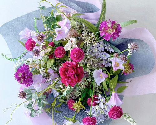 完成品 即納可】ナチュラルブーケ野花風ブーケシャンペトルブーケ造花