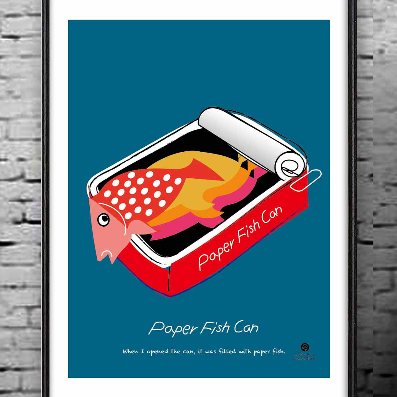 ペーパーフィッシュ　イラスト　ポスター　A4A3A2A1 　アート/sei検索　 1188