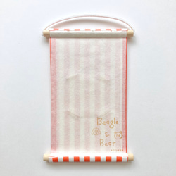 ミニチュアタペストリー 「soft cream day × orange stripe」ミニシール付き 7枚目の画像