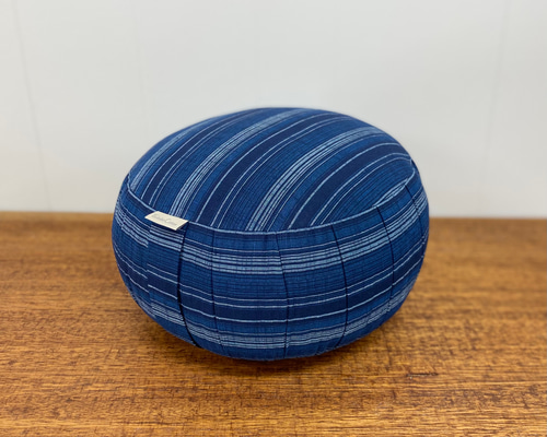 座禅用ざぶとん ( 坐蒲 ) 会津木綿【紺縞】 クッション・クッション