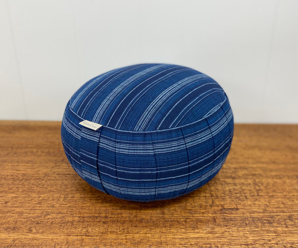 座禅用ざぶとん ( 坐蒲 ) 会津木綿【紺縞】 クッション・クッション