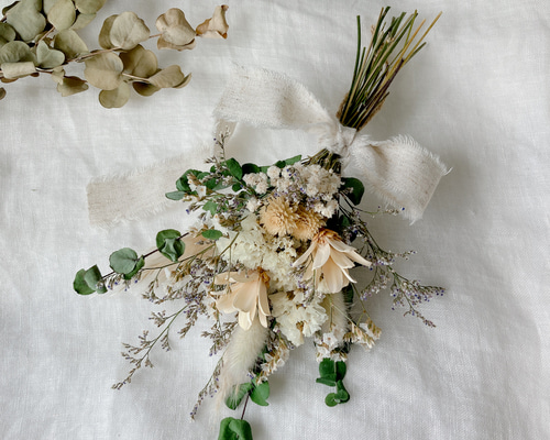 ＊Natural＊グリーンとホワイトスワッグ♡ドライフラワースワッグ Natural＊グリーンとホワイトのスワッグ☆ドライフラワースワッグ