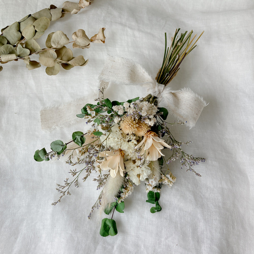 送料込】・*:。Natural Green。:*・゜＊ドライフラワースワッグ