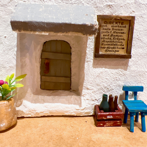 ギリシャ サントリーニ島のショップ風 小物入れ その他ケース