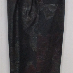 ７０４８　色大島紬の着物で作ったパンツ　＃送料無料 1枚目の画像