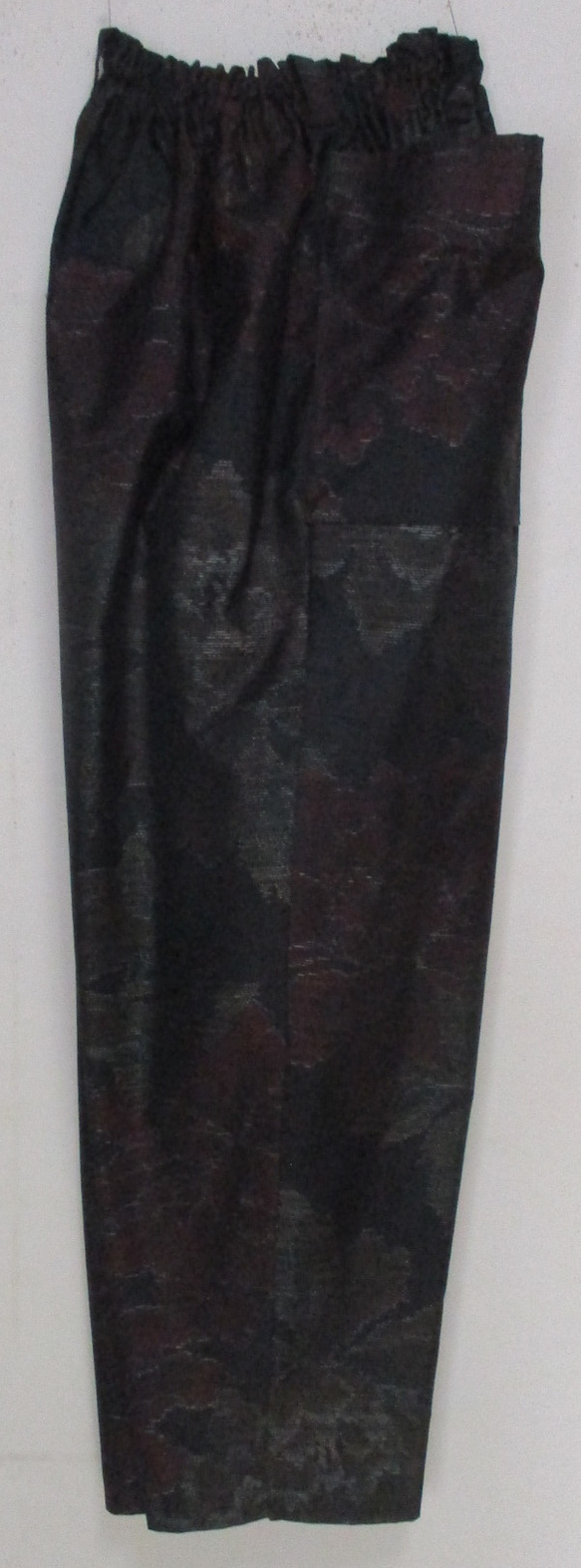 ７０４８　色大島紬の着物で作ったパンツ　＃送料無料 1枚目の画像