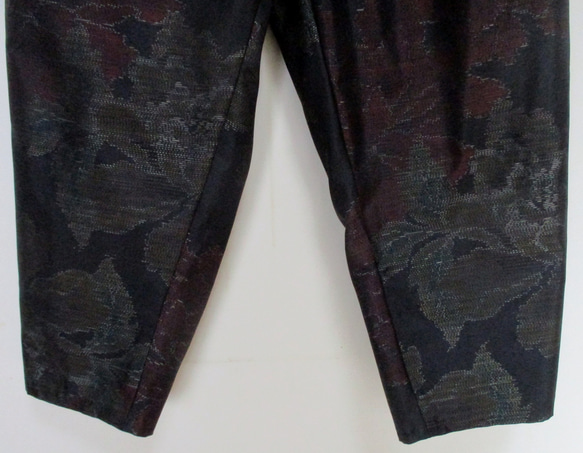 ７０４８　色大島紬の着物で作ったパンツ　＃送料無料 9枚目の画像