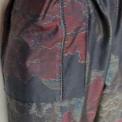７０４８　色大島紬の着物で作ったパンツ　＃送料無料 20枚目の画像
