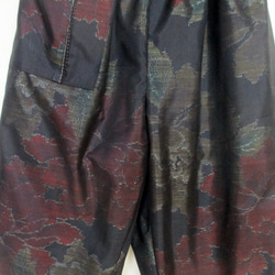 ７０４８　色大島紬の着物で作ったパンツ　＃送料無料 10枚目の画像