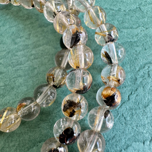 3連太陽放射タイチンルチルクォーツブレスレット341 ブレスレット 円と