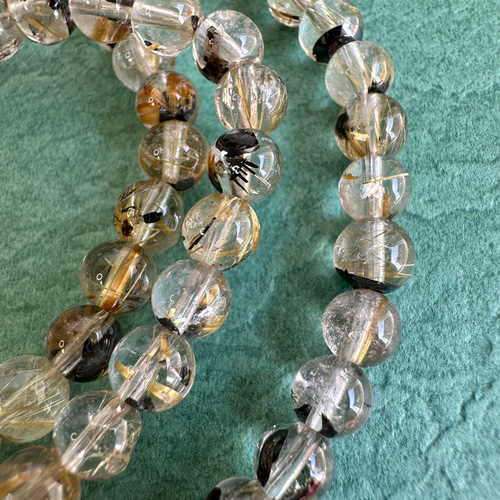 3連太陽放射タイチンルチルクォーツブレスレット341 ブレスレット 円と