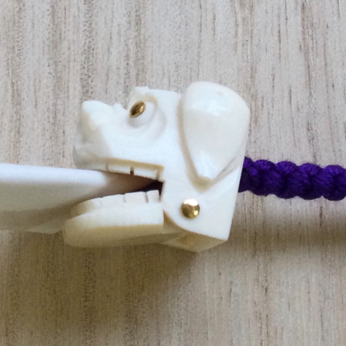 ☆本象牙根付 獅子頭 正絹紐☆ その他雑貨 石橋象牙店 通販