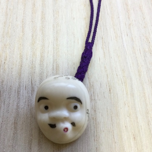 天然素材牙彫刻ひようたん根付けシルクの紐付き＊＊＊ 象牙根付 ひょうたん（象牙）A 【岡壱名入り】｜京都の着物和装小物 ゑり正