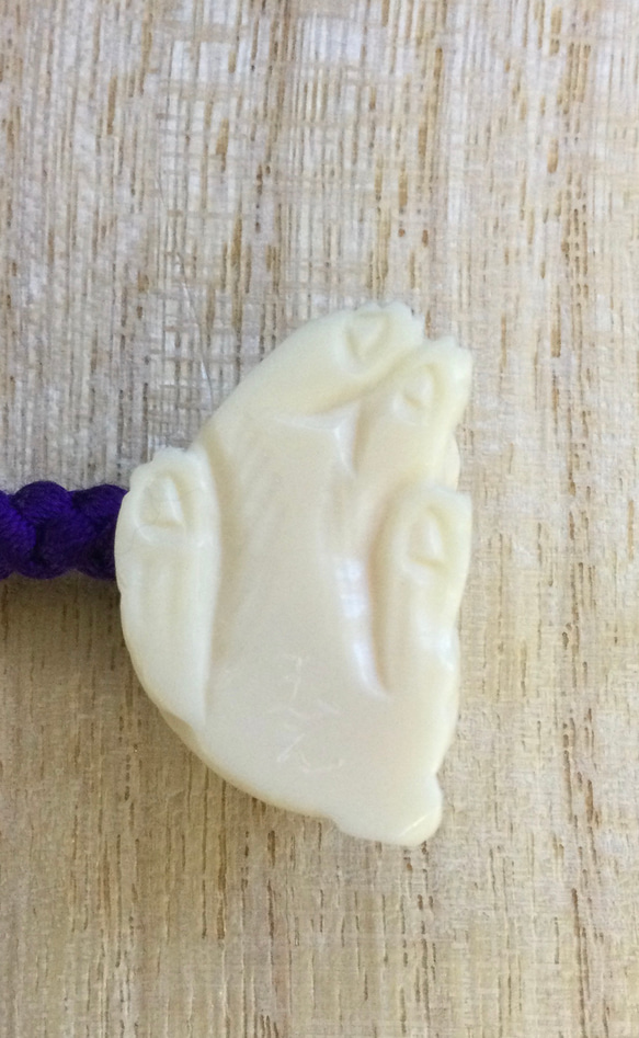 象牙　根付　十二支（卯）ウサギ（中） 