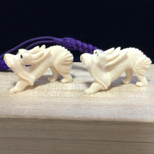 象牙 根付 十二支（辰）タツ（中） キーホルダー 石橋象牙店 通販