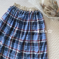 マドラスチェックのギャザースカート☆セール 1枚目の画像
