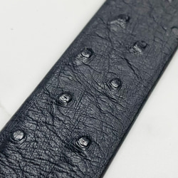 日本製　クライン・カルー　オーストリッチ　３０㎜巾　上質　ベルト　真鍮磨き上げ金具　エキゾチックレザー 3枚目の画像