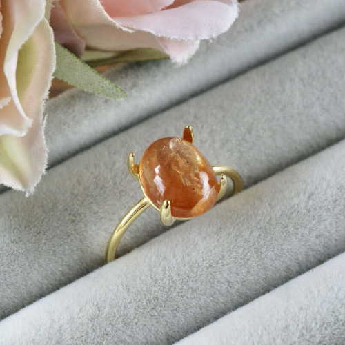 受注制作】サンストーン リング 7号〜フリーサイズ/9号/11号/13号/15号